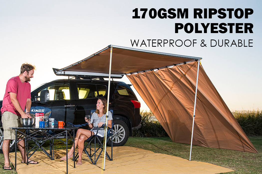 Adventure Kings Awning Side Wall Waterproof Fits 2x2.5m, 2.5x2.5m